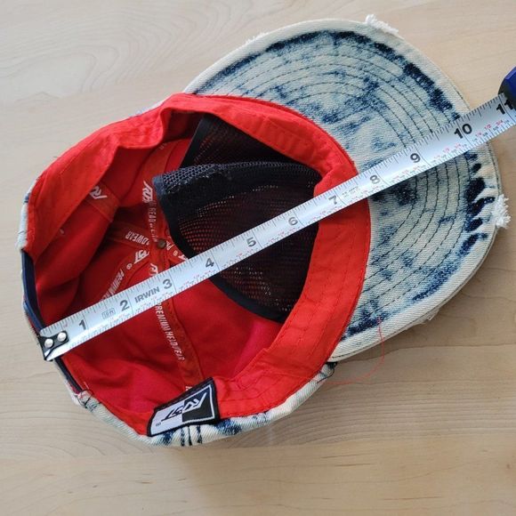 ROST denim hat snap back with distress by design adjustable size - Picture 9 of 14